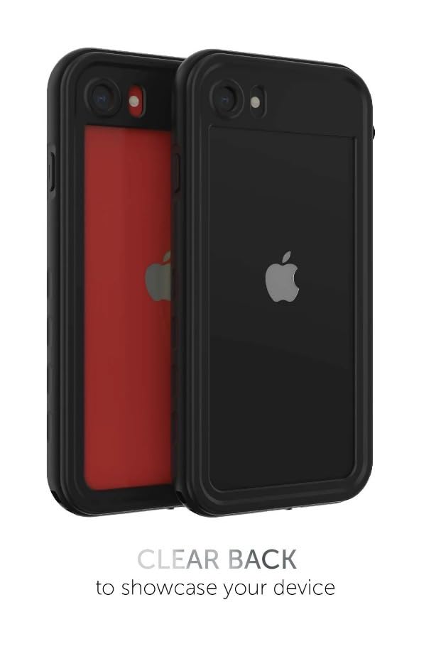 iPhone Waterproof Phone Case - Black/Clear Retail $19.88