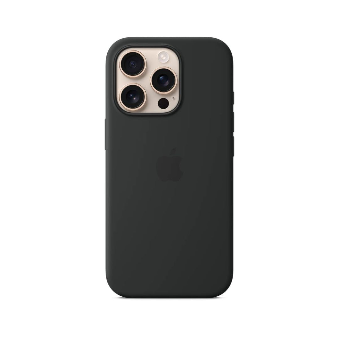 Apple iPhone 16 Pro Silicone Case with MagSafe and Camera Control: Lightweight Phone Case, Wireless Charging Compatible, Smooth Matte Finish, Black Retail $49.00