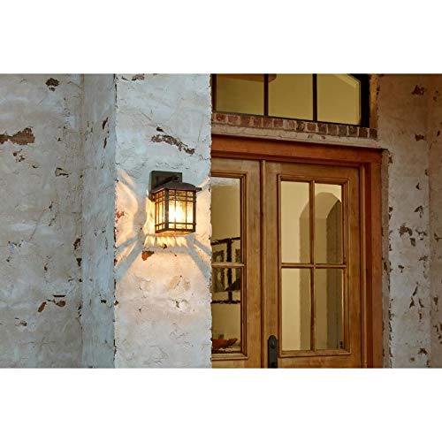 Quoizel Canyon 9.25-in H Matte Black Outdoor Wall Light