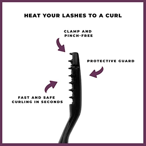 Blinc Heated Lash Curler, Heated Eyelash Curler Comb, Electric Eyelash Curler for Long Lasting Curls, Battery Included