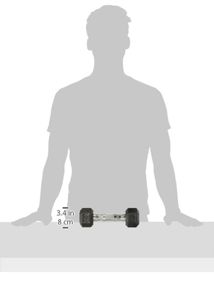 CAP Barbell Coated Hex Dumbbell with Contoured Chrome Handle, Single, 110 Pounds Retail $289.99
