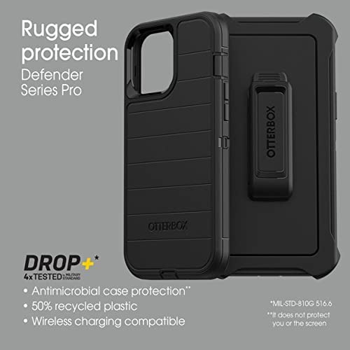 OTTERBOX Defender Series SCREENLESS Edition Case for iPhone 13 Pro Max & iPhone 12 Pro Max (Defender Pro Series, Black) Retail $40.00