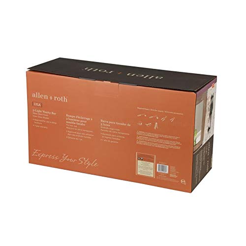 allen + roth Lyla 3-Light Black Mid-Century Vanity Light