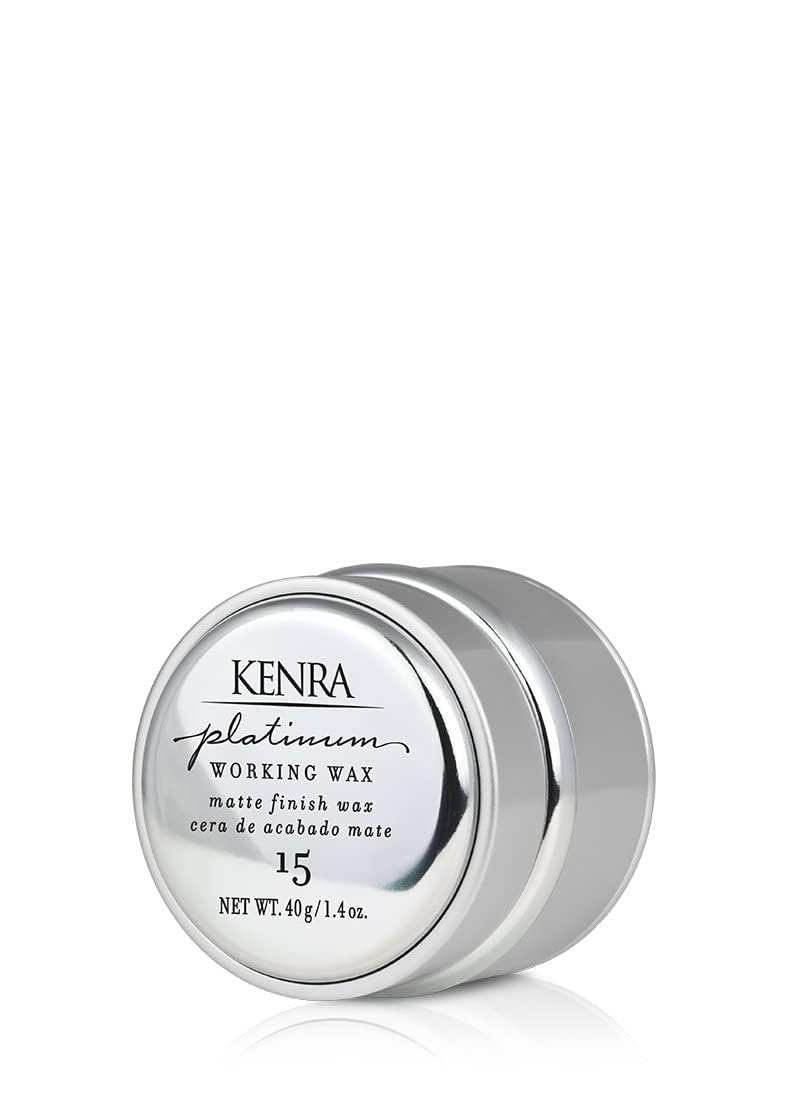 Kenra Professional Platinum Working Wax 15 | Matte Finish Styler | Provides Medium, Flexible Hold | Non-Greasy | CrÃƒÂ¨me-Based Formula To Texturize & Mold Styles | All Hair Types | 1.4 fl. Oz
