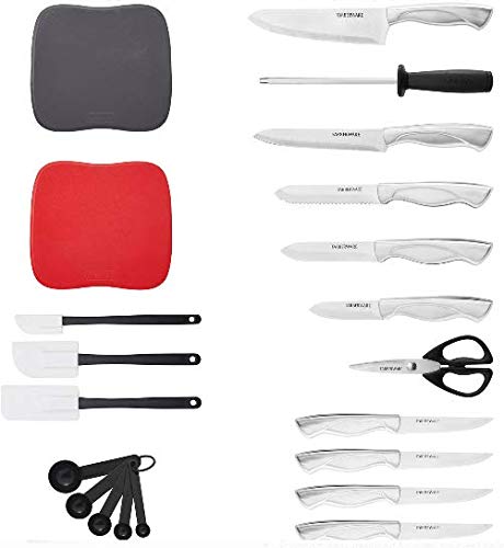 Farberware 22-Piece Stainless Steel Knife Set with Cutting Mats Retail $35.36
