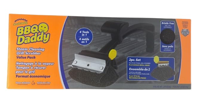 Scrub Daddy - BBQ Daddy Steam Cleaning Grill Scrubber Value Pack, Durable & Heat Resistant, Water-Activated FlexTexture, Made in Vietnam Retail $26.99