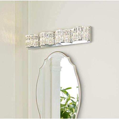 allen + roth Willow 4-Light Chrome Modern/Contemporary Vanity Light Retail $99.86
