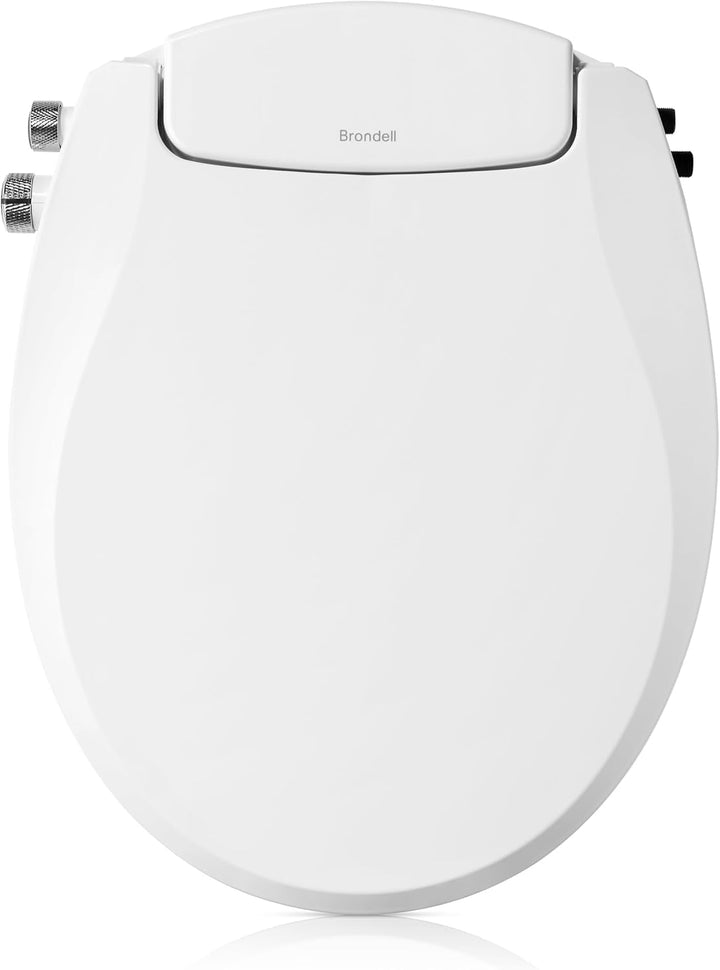 Brondell Bidet Toilet Seat Non-Electric Swash Seat, Fits Round Toilets, White – Dual Nozzle System, Ambient Water Temperature – Bidet with Easy Installation Retail $129.99