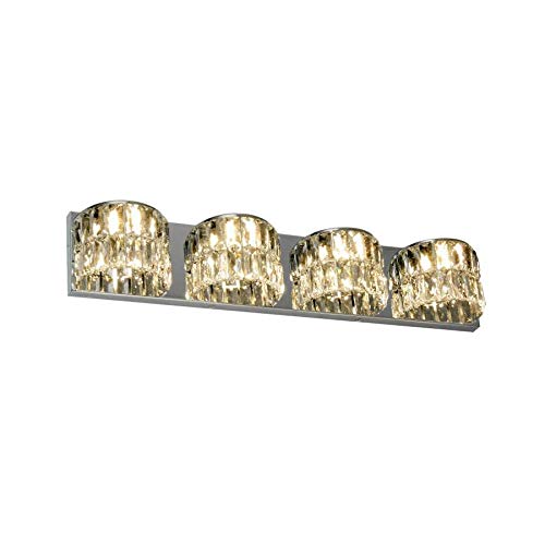 allen + roth Willow 4-Light Chrome Modern/Contemporary Vanity Light Retail $99.86