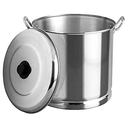 Vasconia 27.5-Quart Steamer Pot (Aluminum) with Tray & Aluminum Lid for Most Stoves (Hand-Wash only) Large Stock Pot for Tamales, Steaming, Boiling & Frying - Makes Seafood, Pasta, Veggies & More Retail $49.99