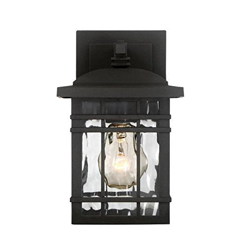 Quoizel Canyon 9.25-in H Matte Black Outdoor Wall Light