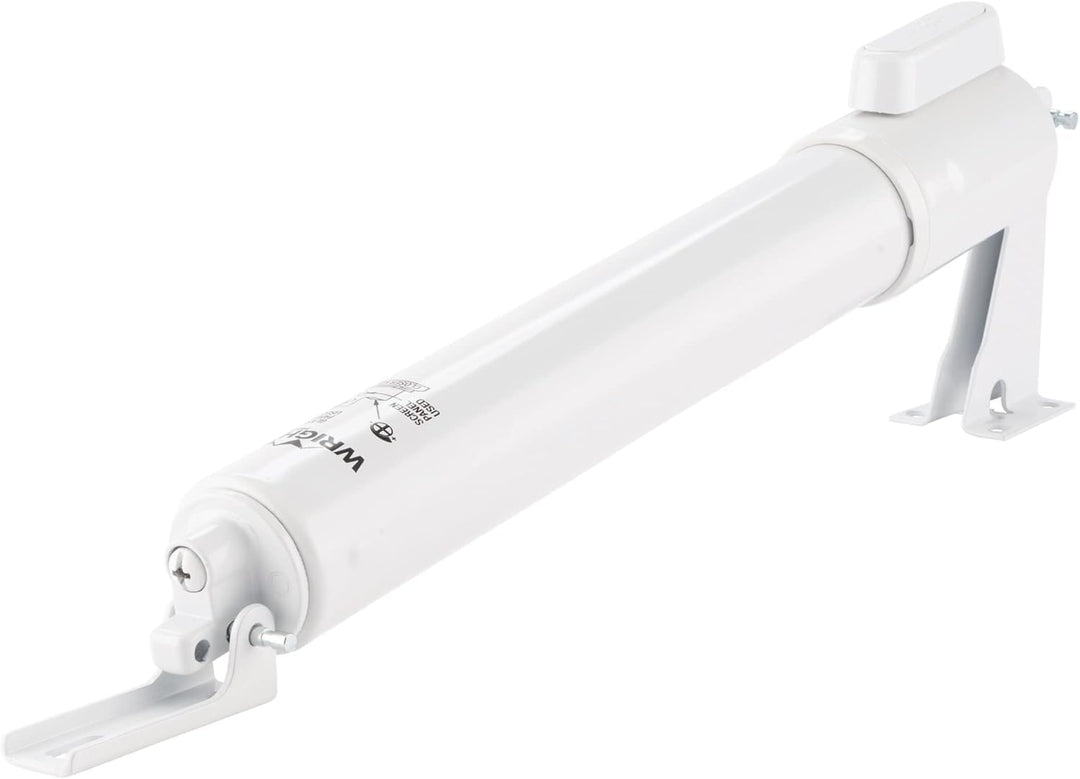 Wright Products Heavy Duty Pneumatic Screen & Storm Door Closer with EZ-Hold – Adjustable Speed, Durable & Easy Install, for Out-Swinging Doors (Tranistional, White) Retail $31.98