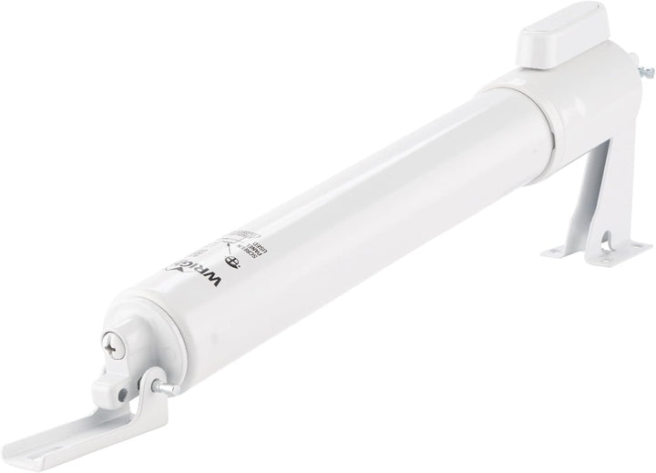 Wright Products Heavy Duty Pneumatic Screen & Storm Door Closer with EZ-Hold – Adjustable Speed, Durable & Easy Install, for Out-Swinging Doors (Tranistional, White) Retail $31.98