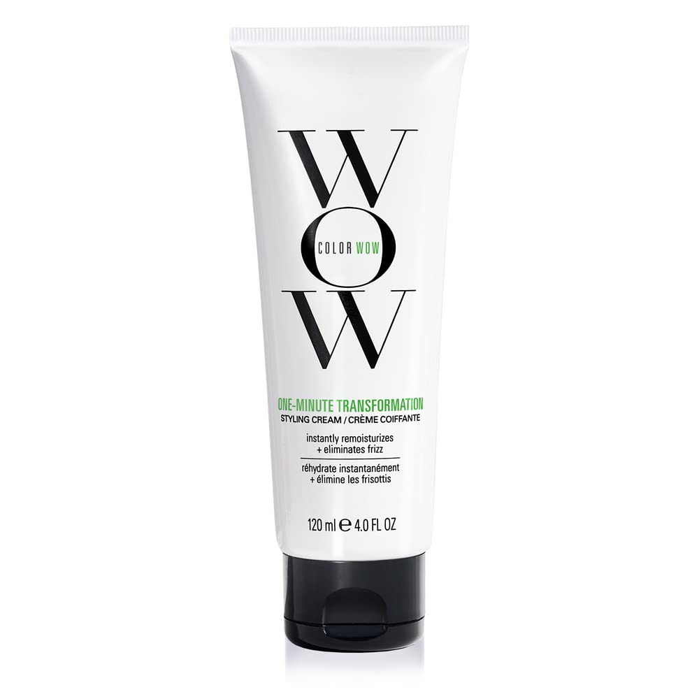 COLOR WOW One Minute Transformation Ã¢â‚¬â€œ Instant frizz fix| Nourishing styling cream smooths, tames + defrizzes on the spot, Avocado oil + Omega 3Ã¢â‚¬â„¢s hydrate, repair for silkier, smoother texture