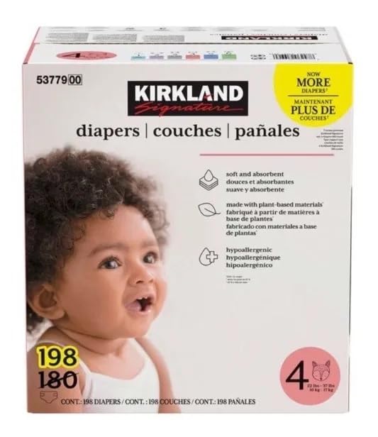 Kirkland Signature Unisex Stage 4 Diapers 198 Count Retail $69.99