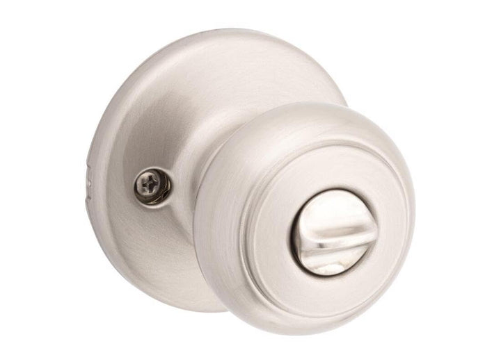 Kwikset SmartKey Security Satin Nickel Entry Knob KW1 2-3/4 in.