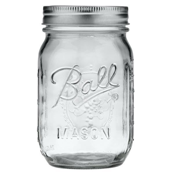 Ball Pint Jar, Regular Mouth, Set of 12, (16 oz) Retail $13.44