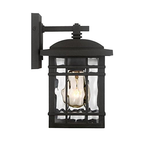 Quoizel Canyon 9.25-in H Matte Black Outdoor Wall Light