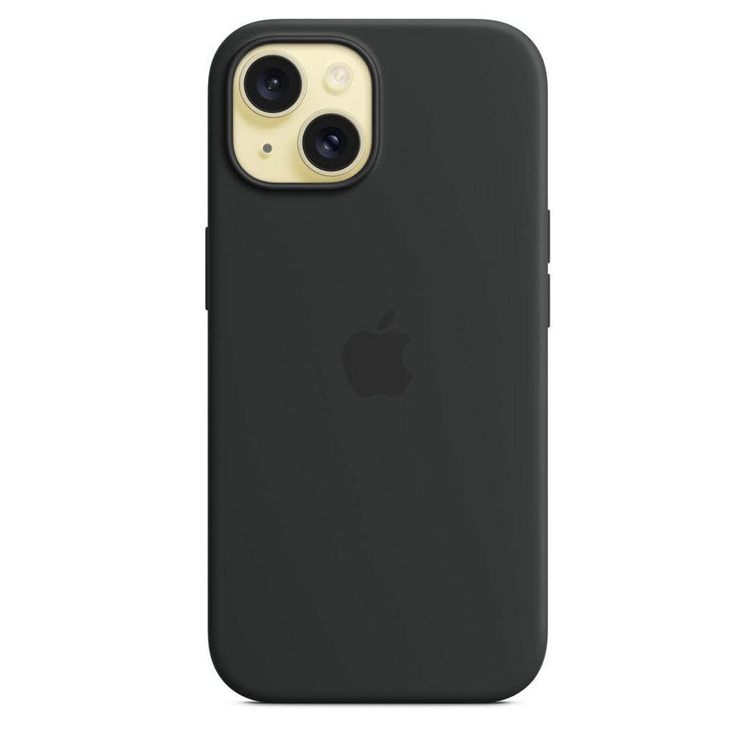 Apple iPhone 15 Silicone Case with MagSafe: Lightweight Phone Case, Wireless Charging Compatible, Smooth Matte Finish; Black Retail $49.00