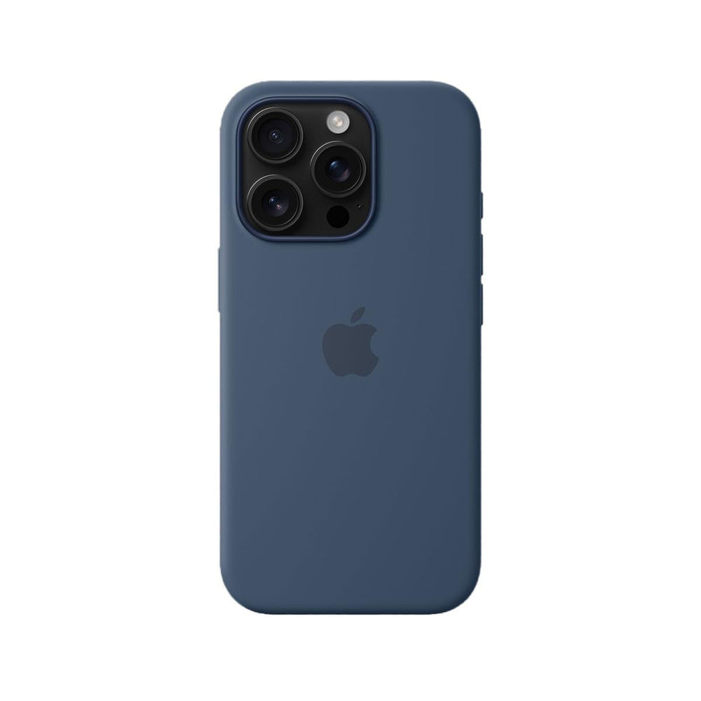 Apple iPhone 16 Pro Silicone Case with MagSafe and Camera Control: Lightweight Phone Case, Wireless Charging Compatible, Smooth Matte Finish; Denim Retail $49.00