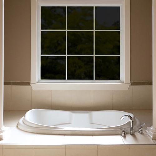 Gila Privacy Black Static Cling Residential DIY Window Film No Glue No Adhesive 3ft x 6.5ft (36in x 78in) - PB78