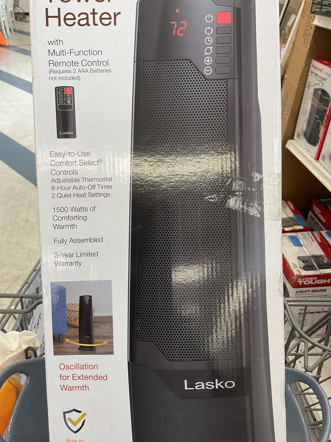 Lasko Digital Ceramic Tower Heater - with Remote Control