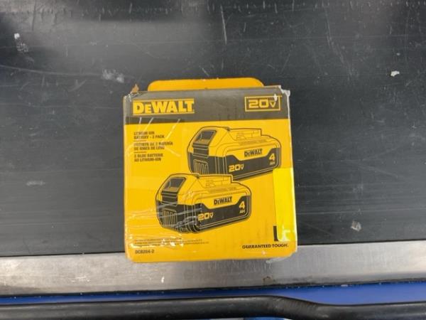 DEWALT 20V 4.0Ah Lithium Ion Battery, 2-Pack - Compact, Durable Retail $150.00