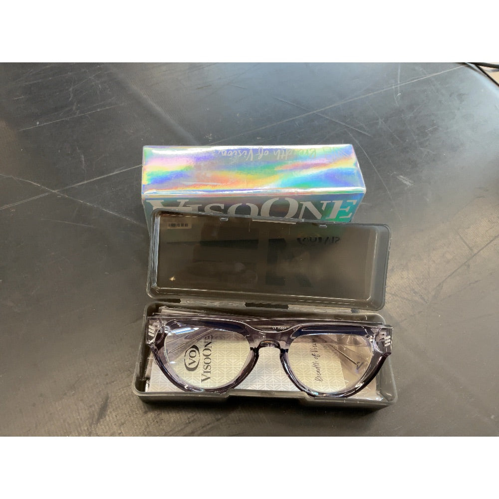 VISOONE Light Weight Square Blue Light Blocking Glasses with Anti Computer Glare for Gaming Women and Men GROUSE