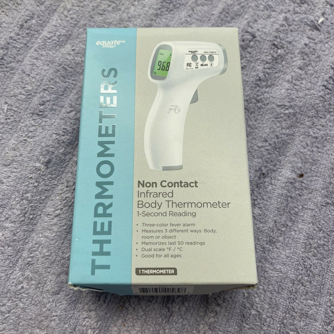 Equate Infrared No Touch Forehead Body Thermometer 1-second  3-color Backlight All Ages Retail $34.48