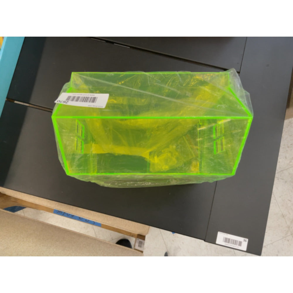 Unknown Brand, Neon Green Acrylic Drawer Organizer, Clear Plastic Wrap