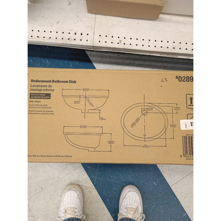 Aquasource | Undermount Drop-in Sink - Oval - 19" - Vitreous China - White | Rona