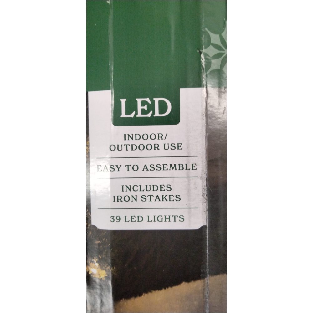 Holiday Time Set of 3 Light-Up Snowflake Pathway Stakes - LED, Indoor/Outdoor Use Retail $25.00