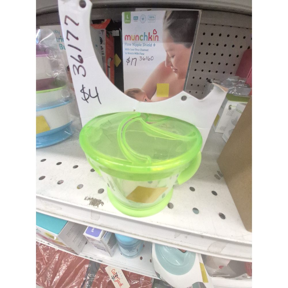 Munchkin Food Storage Bowl, Green Lid