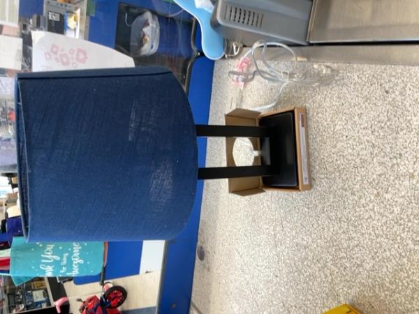 Simple Designs - Home Decor - Table Lamp, Small, Navy Blue Fabric Shade Retail $25.00