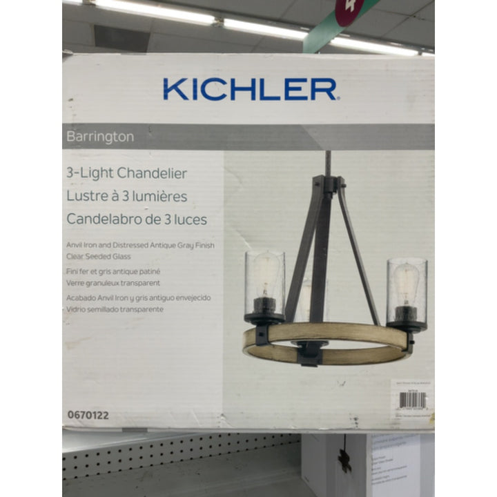 Barrington 3 Light Chandelier Anvil Iron
