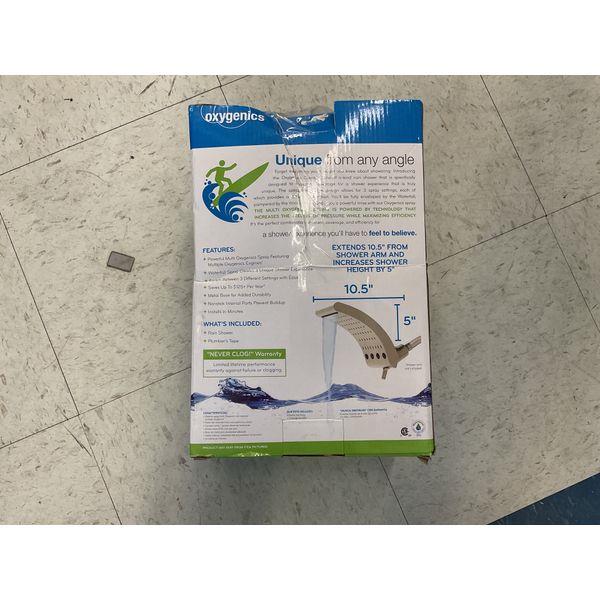 Oxygenics Alpha Brainics Shower Head - Oxygenics Engines, Waterfall Spray, 3 Settings Retail $60.00