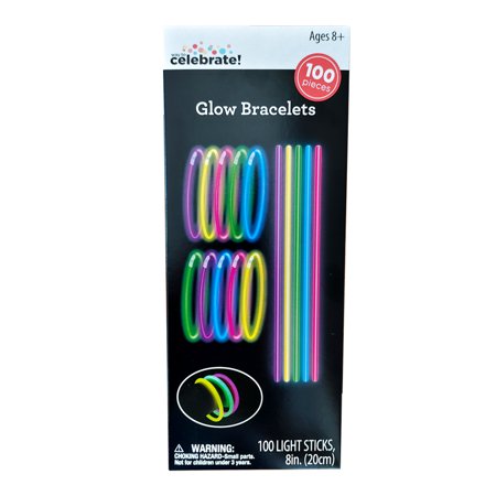 100CT 8in Glow Sticks Party Sticks Party Favors Retail $10.97