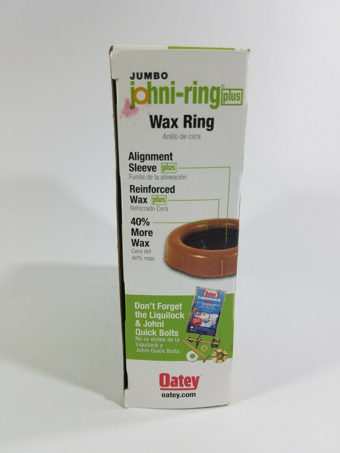 Oatey Jumbo Johni Ring Wax Ring Reinforced Wax Alignment Sleeve 40% More Wax New
