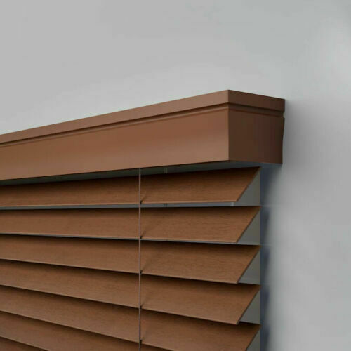 LEVOLOR Trim+Go 2 in Slat Width 47-in X 64-in Cordless Walnut Faux Wood Blinds