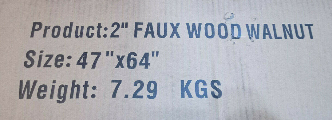 LEVOLOR Trim+Go 2 in Slat Width 47-in X 64-in Cordless Walnut Faux Wood Blinds