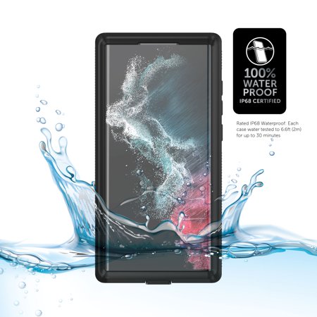 Body Glove Tidal Waterproof Phone Case for Samsung Galaxy S22 Ultra 5G - Black/Clear Retail $19.88