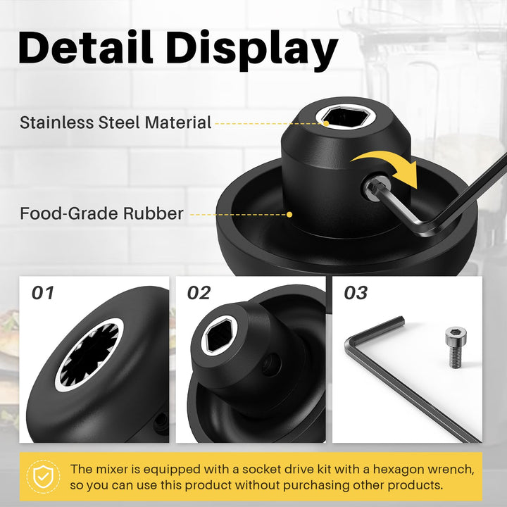 Blade Replacement Parts Compatible with Vitamix, Blender Wet Blade Replacement Assembly with Wrench and Drive Socket Replacement Compatible With Vitamix 64oz and 32oz Container
