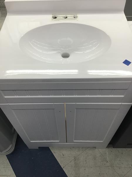 RSI Home Products Z025, Vanity Cabinet, Solid White Retail $250.00