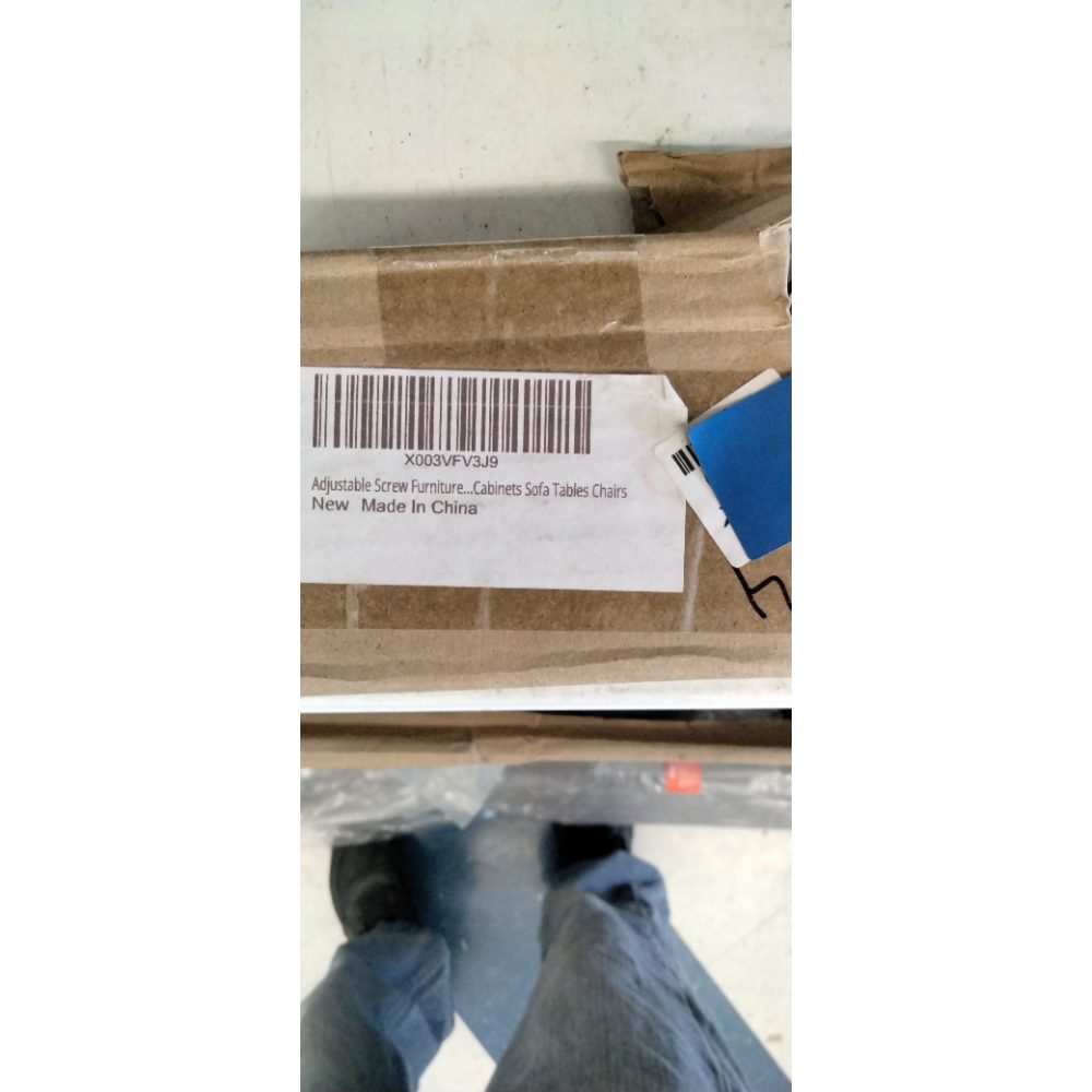 1/4" Thread Furniture Feet Levelers wth Nuts - 12Pcs Adjustable Leveling Feet with T-Nuts - Screw-in Threaded Glide Leveling for Bar Stool/Bench/Bed/Cabinet/Desk/Dresser/Wood Legs