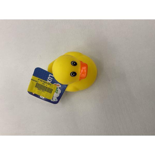 LUX Rubber Duck - Yellow, Classic Bath Toy, Squeaky