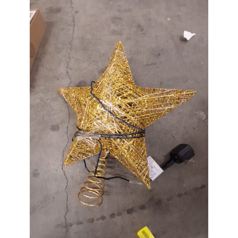 Gold Star Christmas Tree Topper - Model 17-297G Retail $25.00
