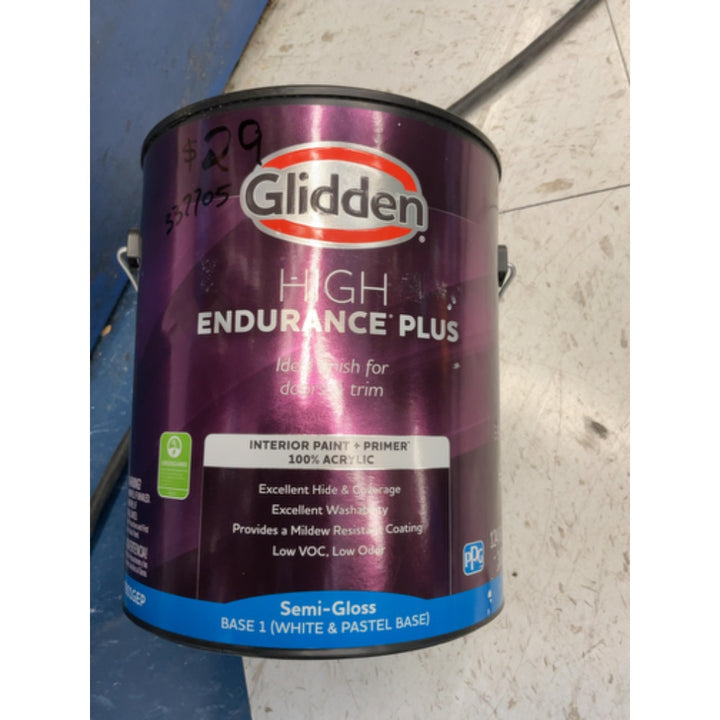 Glidden High Endurance Plus Semi-Gloss Interior Paint, Light Base, 1 Gallon
