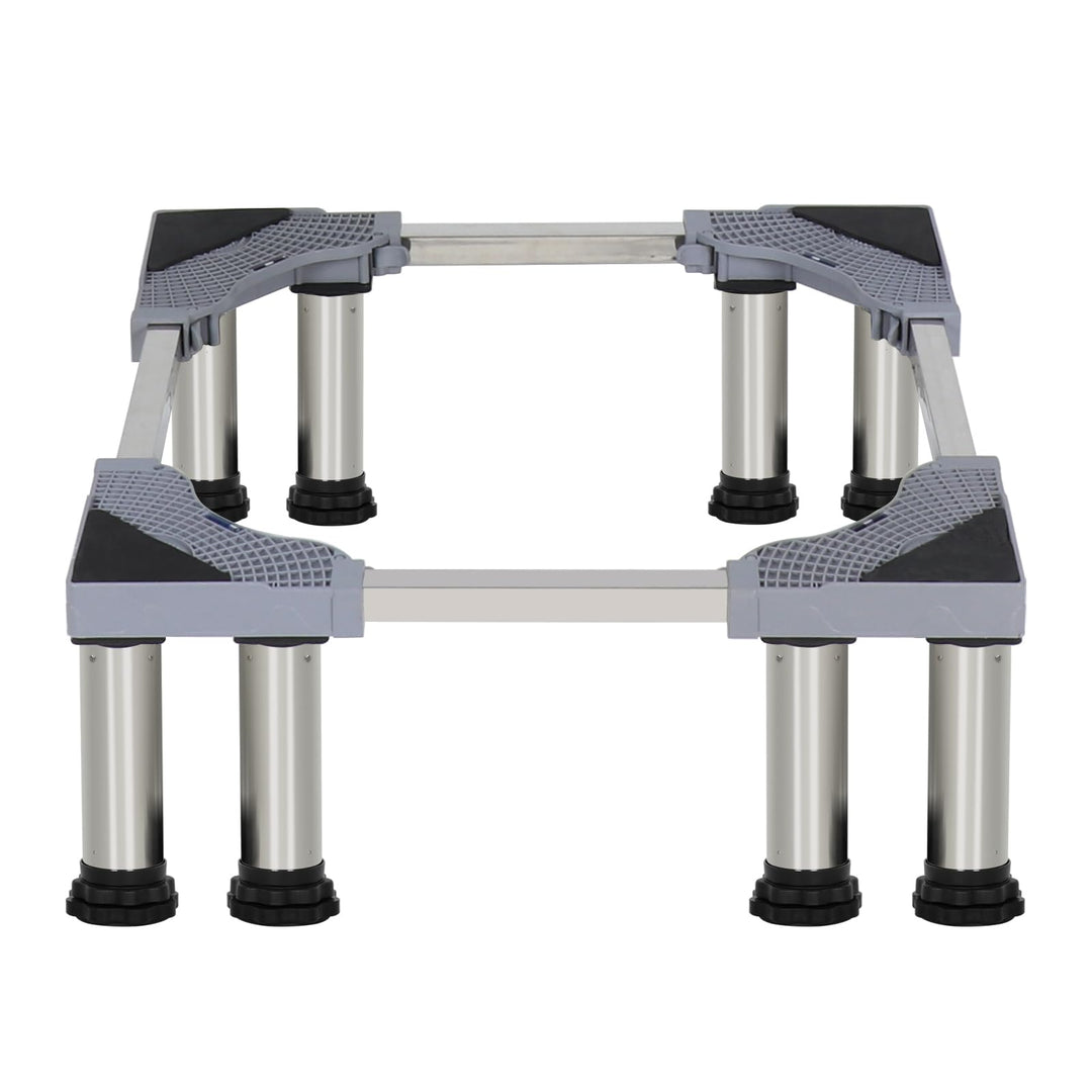LUCKUP Washing Machine Stand Refrigerator Stand with 8 Heavy Duty Feet (Height: 9.4"-10.4") Washer Pedestal Adjustable Base for Washer and Dryer, Fridge, Max Load 440LB/200KG