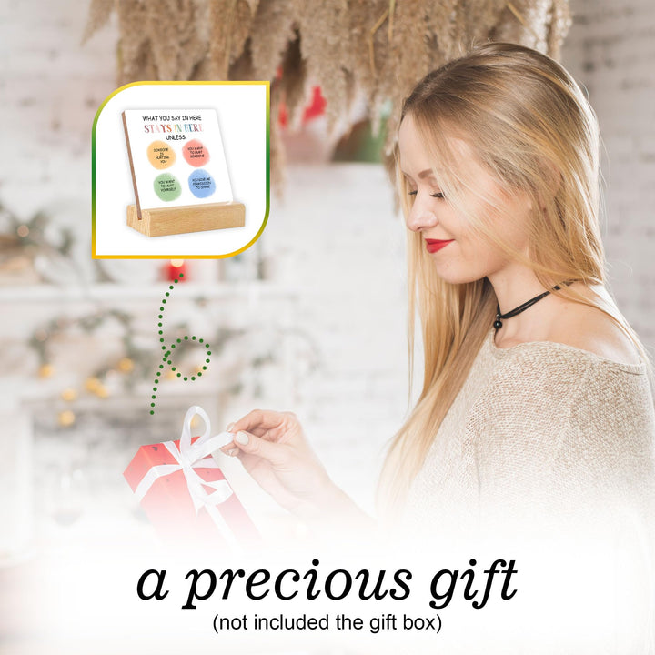 ZsaTuiy Mental Health Wooden Motivational Desk Decor - It is Okay to Ask for Help