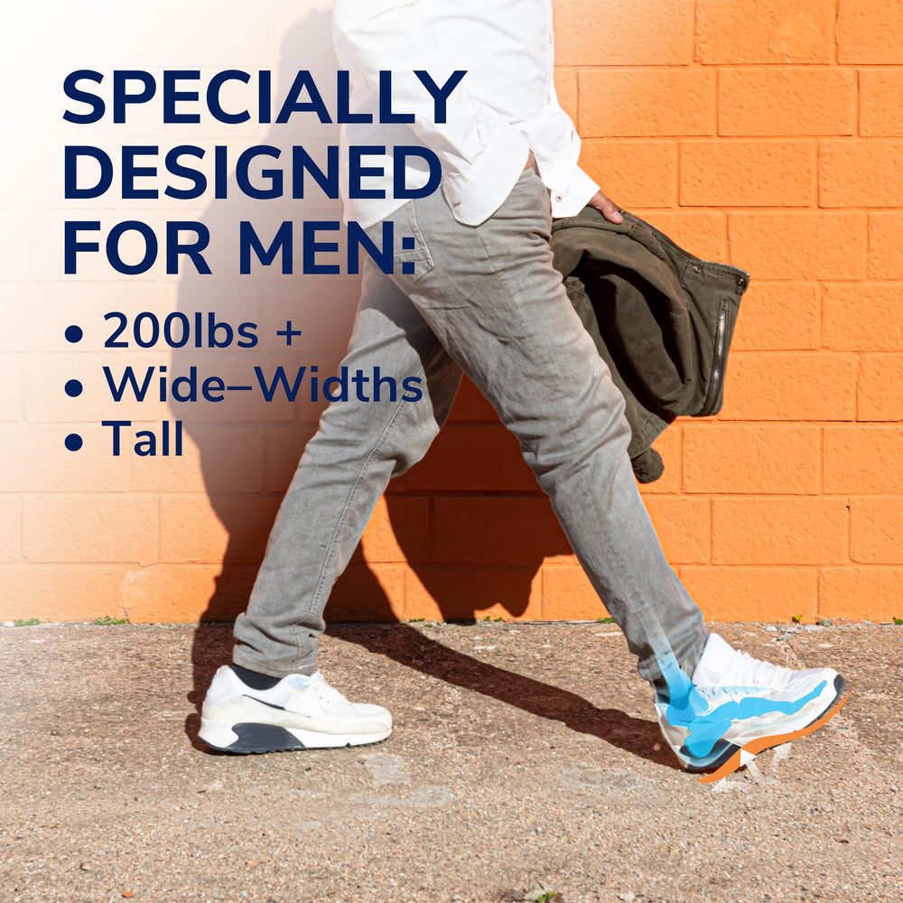 Dr. SchollÃ¢â‚¬â„¢s Extra Comfort Support Insoles Men, Size 8-14, 1 Pair: All-Day Comfort Shoe Inserts with Massaging Gel for Big & Tall Men, 200lbs+, Wide Feet - Arch Support Inserts for Men, Trim to Fit